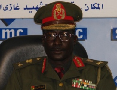 FILE: General Gabriel Tanginya in a press conference held in Khartoum on 23 Sept 2007 (Photo SMC)