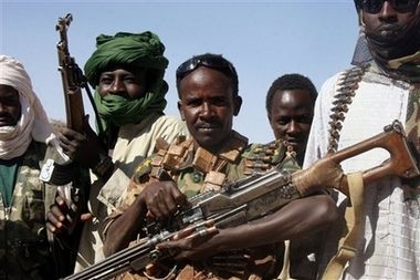 FILE: Sudanese rebels pictured along the Chad-Sudan border, Feb. 17, 2007 (Reuters)