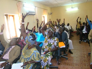 Jonglei parliamentarians making the last amendment on May, 19, 2011 (ST Photo by John Actually)