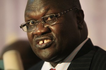 South Sudan's Vice President Riek Machar speaks during a news conference after meeting north Sudan's Vice President Ali Osman Mohamed Taha in Khartoum, May 30, 2011, to discuss the disputed Abyei region (Reuters)