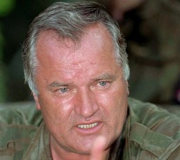Bosnian Serb army commander General Ratko Mladic speaks with the press near Zepa, east of Sarajevo, in this July 26, 1995 file photo (Reuters)