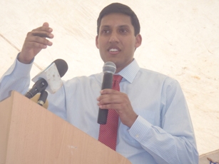 Rajiv Shah, the USAID administrator makes his remarks at the occasion. May 6, 2011 (ST)