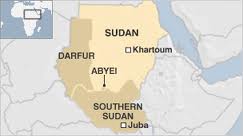 Map of Sudan (BBC)