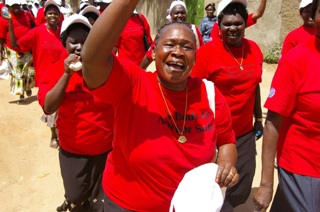 Excited south Sudanese march to commemorate the international days for midwives in Juba, May 5, 2011 (Photo credit: Roza Freriks)