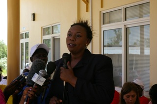 Dr. Olivia Lomoro, undersecretary in the health ministry speaks at the event, May 5, 2011 (Photo credit: Roza Freriks)