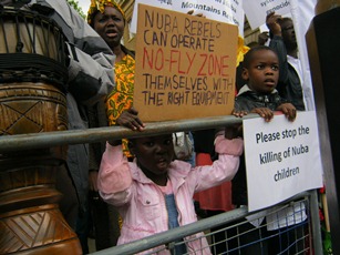 Pro-Nuda Downing Street protest, London, 18 June 2011 (ST)