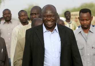 The SPLM governor candidate Abdul Aziz Al-Hilu and former deputy governor of South Kordofan state (Reuters)