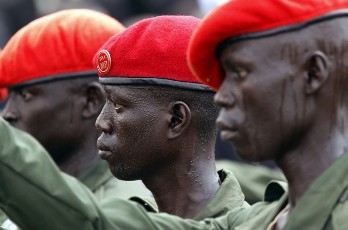 Sudan People's Liberation Army (SPLA) soldiers march during the Independence Day ceremony in Juba July 9, 2011 (Reuters)