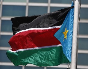 The flag of South Sudan flies after the United Nations General Assembly voted on South Sudan's membership to the United Nations at UN headquarters in New York July 14, 2011 (Reuters)