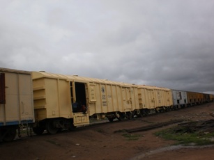 A section of the train which transported South Sudan returnees to to Aweil, N. Bahr el Ghazal, August, 13, 2011 (ST