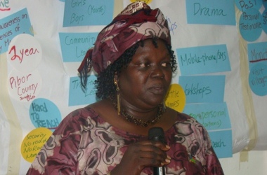 Dr. Margaret Itto, the director general for training and professional development in the health ministry makes remarks during the UNICEF-supported workshop, September 23, 2011 (Photo: Julius Uma/ST)