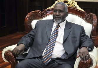 Sudan's newly appointed Vice President al-Haj Adam Youssef looks on after his oath-taking ceremony in Khartoum September 14, 2011 (Reuters)