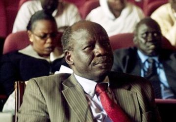 Lam Akol, head of the SPLM-DC, listens in on a discussion of southern unity and cooperation, during an all-southern-parties meeting in Juba, southern Sudan, Wednesday, Oct. 13, 2010. (AP)