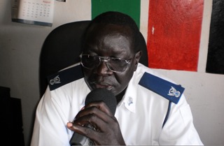 Major John Juor Yuoash, Unity State's director of traffic police. 8 Oct. 2011 (ST)