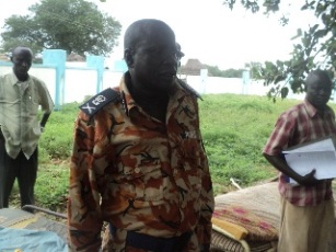 Akot Deng Akot, the Northern Bahr el Ghazal police commissioner, August 25, 2011 (ST)