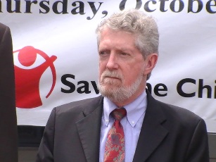 USAID mission director, Kevin Mullally in Bor during the lauching ceremony. October 13, 2011. (Photo: John Actually/ST)