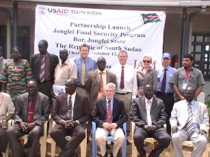 Jonglei state government officials, USAID officials and other officials from other agencies representatives in Bor. October 13, 2011 (Photo: John Actually/ST)