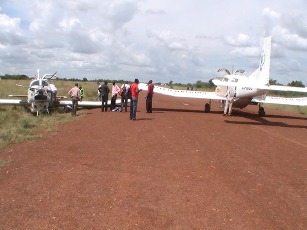 United Nations World Food Programme Humanitarian aircraft, ZS-EPV which crashed in at Bor airport at 8:30am October 19, 2011 (ST)