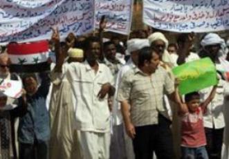 Anti-Assad protest in Khartoum (REUTERS)