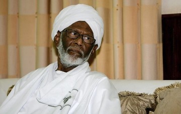 Islamist Sudanese opposition leader Hassan al-Turabi (AFP)