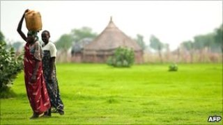 Women in a village in Unity state, South Sudan (AFP)