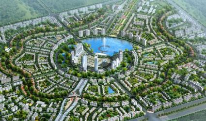 Picture showing the design of a new city published on the website of the Pan-China Construction Group