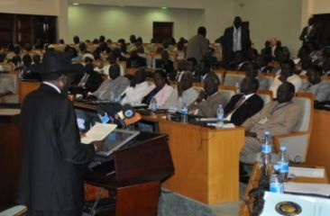 President Salva Kiir addressing the first governors forum in Juba on Monday 15 November 2011 (photo goss.org)