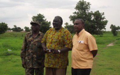 SPLM-N leader Malik Agar (C) with Abdelaziz Helu  (L) and Yasir Arman (photo SPLM-N)