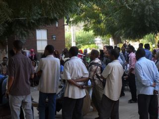 A file photo of a student sit-in at Khartoum University, Photo released by Girifna group