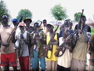 Members of an armed group in Akobo, Jonglei state, 2006 (UN)
