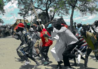 Murle dancing in Jonglei, South Sudan (Only Project)