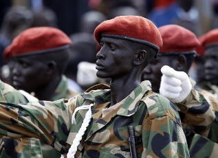 FILE - Sudan People's Liberation Army (SPLA) soldiers march during the Independence Day ceremony in Juba July 9, 2011 (Reuters)