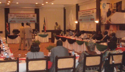 South Sudan ministers meeting with Kenyan counterparts in Mombasa, Kenya, Dec. 8, 2011 (ST)
