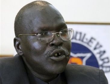 South Sudan rebel chief George Athor Deng speaks during a press conference in Nairobi on November 20, 2011 (AP)