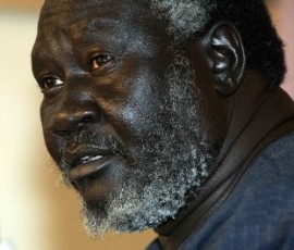 Malik Agar, head of Sudan People’s Liberation Movement North (SPLM-N) speaks during a joint news conference with SPLM north’s secretary general (Reuters)