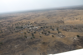 Aerial view of Akobo county, Jonglei state, South Sudan. 23 Jan. 2012 (ST)