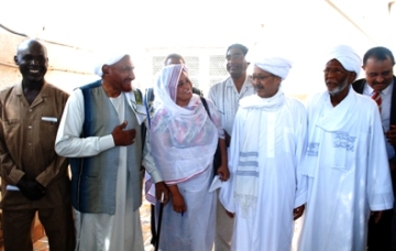 Al-Mahdi and Al-Turabi among other opposition leaders following the reconciliation meeting on Monday, 9 January 2012 (ST)