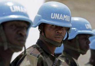 Nigerian soldiers serving with the United Nations-African Union Mission in Darfur (UNAMID1