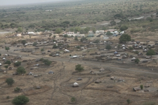 Aerial view of Pibor town, Jonglei State, South Sudan. 20 Jan. 2012 (ST)
