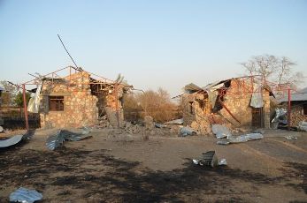 Photo of the school building destroyed by Sudan army bombing in South Kordofan (Ryan Boyette)