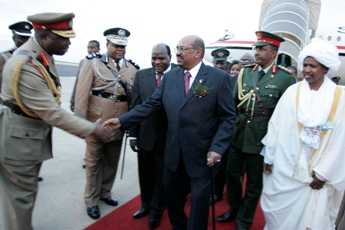 FILE - Sudanese president Omer Hassan al-Bashir arrives in Maalwi October 12, 2011