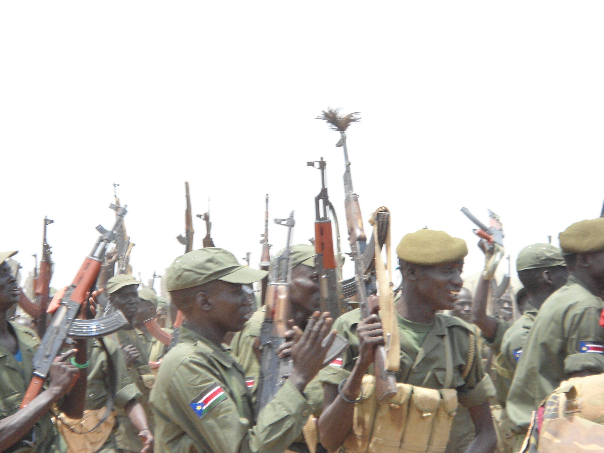 SPLA and axillary forces celebrating the start of Jonglei's disarmament in Bor Freedom Sqaure. March 12, 2012 (ST)