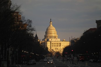 A view of the US Capitol building at sunset from Pennsylvania Avenue in Washington February 5, 2012 (Reuters)