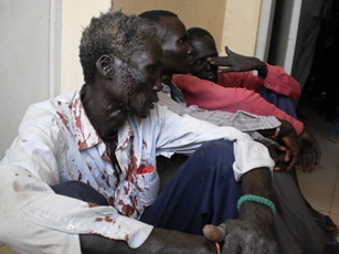 Man injured during alleged bombing raid on Unity state, April 14, 2012 (ST)
