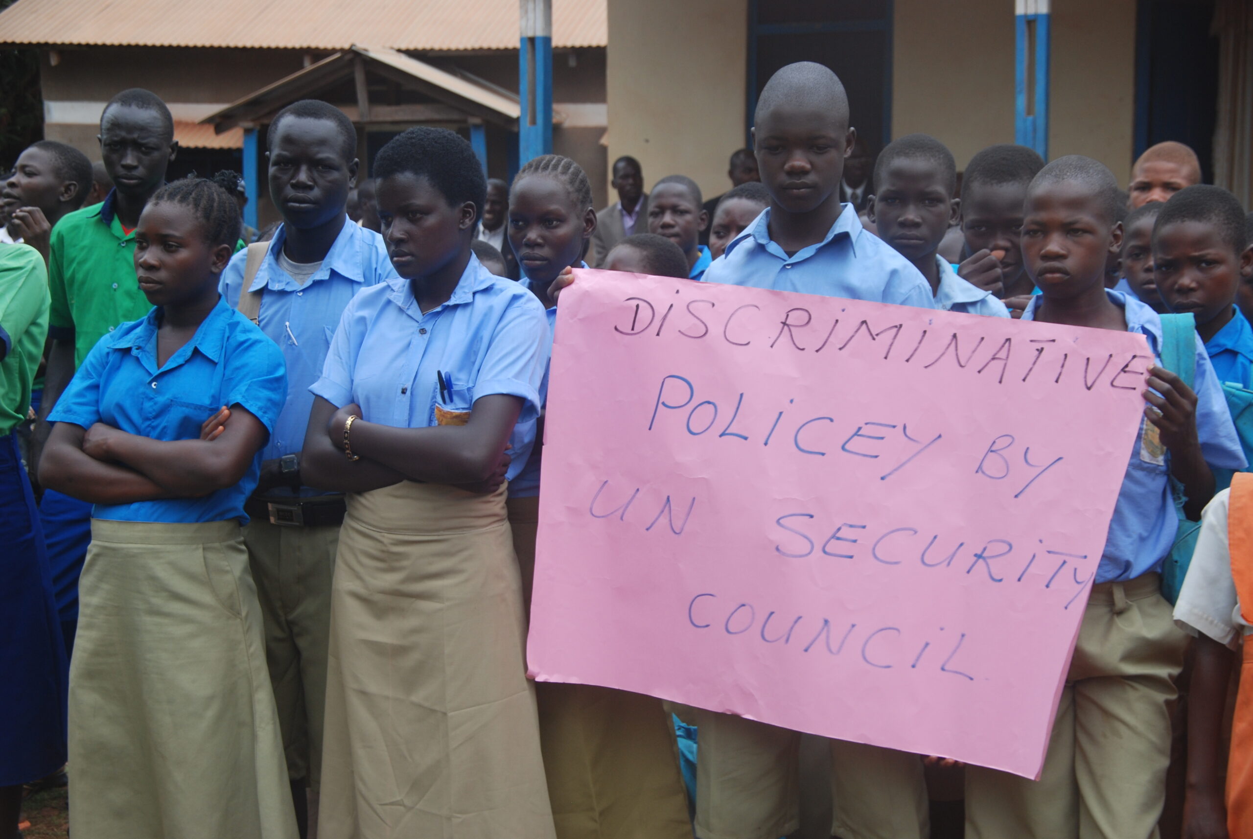 Citizens in Yambio protest against 'UN discrimination' over Heglig, SAF bombing, Abyei. Western Equatoria State, South Sudan. (Photo: Mbugo Phillip William)