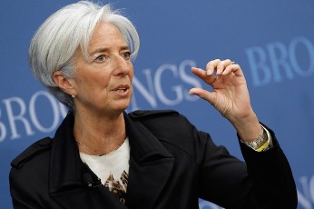 International Monetary Fund Managing Director Christine Lagarde speaks at the Brookings Institution April 12, 2012 in Washington, DC. (AFP)