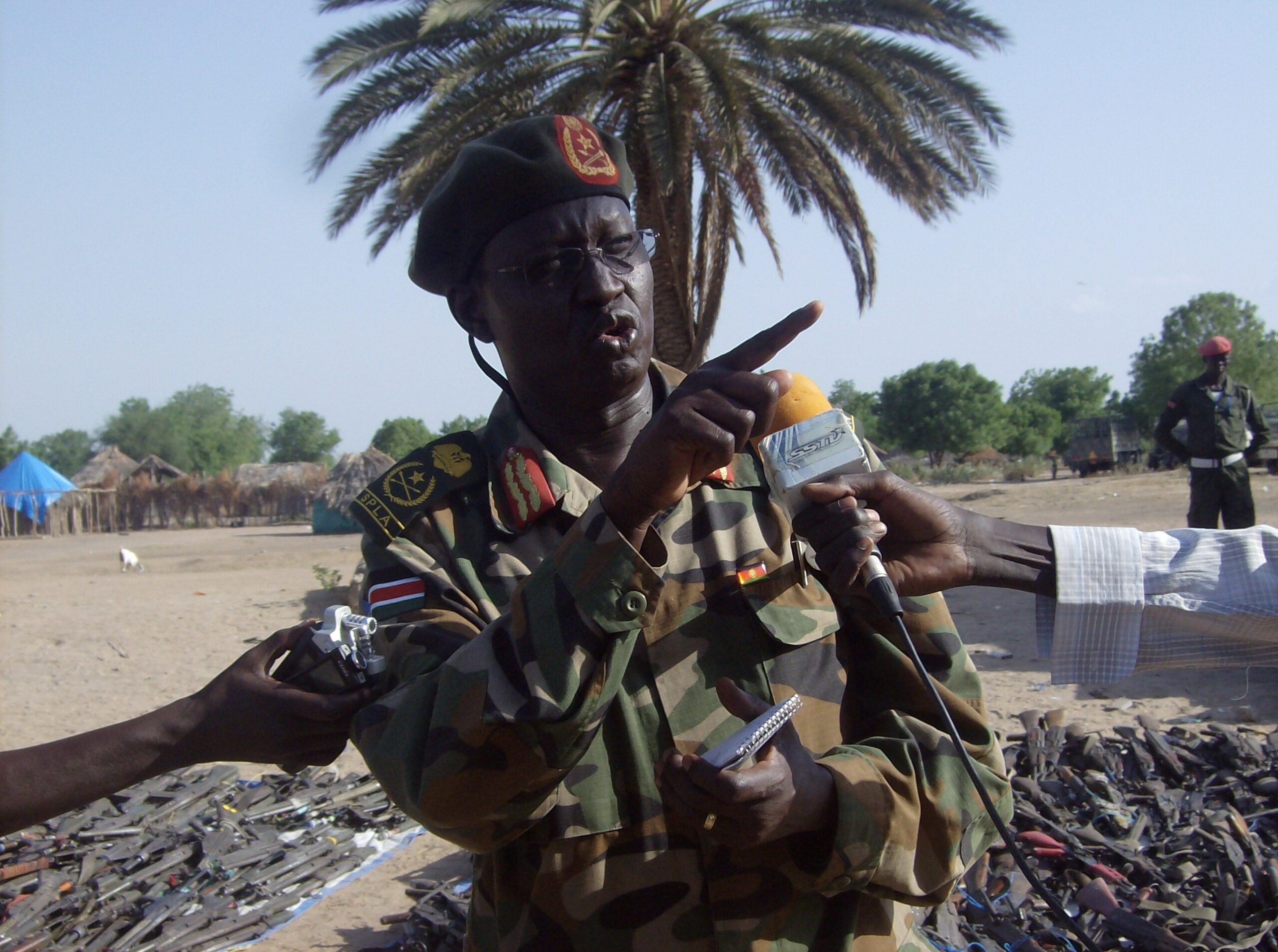 Lt Gen Kuol Deim Kuol, head of the South Sudan army (SPLA) disarmament campaign in Jonglei State (ST)