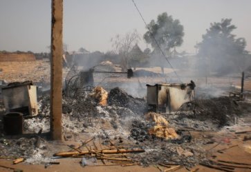 Rubkotna Market in Unity State, South Sudan after it was bombed by the Sudanese air force, 23 April 2012 (ST)