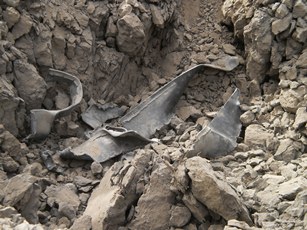 remainder of cluster-bombs exploded in Thaon village, near Bentiu, Unity state, South Sudan, April 12, 2012 (ST)