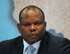 Former SPLM secretary-general Pagan Amum speaking at Chatham House in London on 1 May 2012 (Photo: Chatham House)